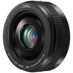 Panasonic H-H020A LUMIX G 20mm f/1.7 II ASPH Standard Lens Black